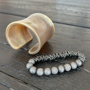 Natural carved bone cuff bracelet Only the bone cuff